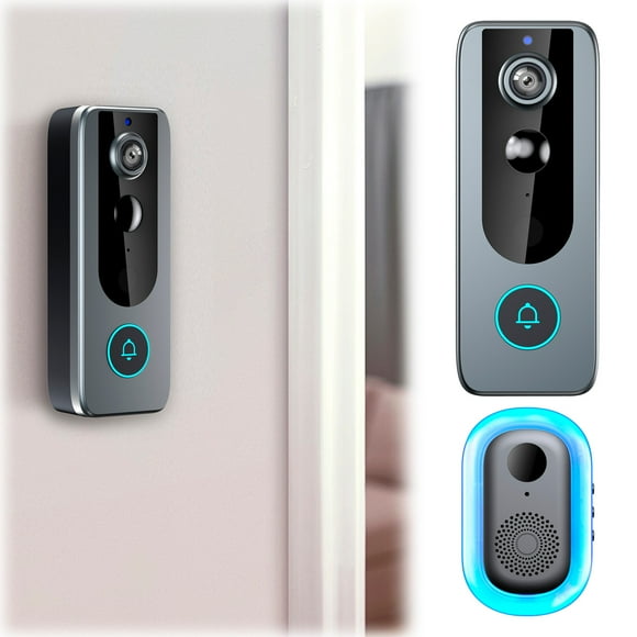 BotaniNest Sonnette et Caméra Wi‐Fi Intelligentes en une Vue en Direct et Alertes Audio Bidirectionnelles avec Mouvements, Captures d'Écran Automatiques et Enregistrements Locaux