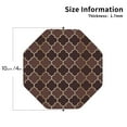 thumbnail image 3 of Kll Octagon Drink Coasters Set Of 4,Pu Leather Absorbent Coasters Set Decorative Coffee Cup Coasters Housewarming Gift For Home Decor-Brown Gold Grid, 3 of 9