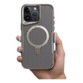 thumbnail image 3 of Funda Para iPhone Con Magsafe Tipo Fibra De Carbono Soporte, 3 of 4