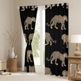 thumbnail image 3 of Homewish Safari Leopard Black Out Curtains For Kids Teens Adults,Cheetah Print Curtains Pack of 2 (42x63 Each),Black Brown Bedroom Curtains,Luxury Bedroom Decor, 3 of 6