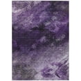 thumbnail image 2 of 3' X 5' Purple Eggplant And Lavender Abstract Washable Indoor Outdoor Area Rug, 2 of 5