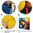 thumbnail image 3 of Designart "Blue Orange Mid Century modern Reflections II" Mid-century Wall Art Print, 3 of 5