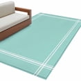 thumbnail image 2 of Pure Light Cyan Runner Rug 2.7x5 FT, Non Slip Entryway Carpet, Simple Solid Color Washable Soft Floor Carpet Entrance Mat Non-Shedding Throw Rug for Hallway Laundry Room Bedside, 2 of 9