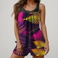 thumbnail image 4 of Hot days, bold styles UTSJKR Womens Tummy Control Tankini Swimsuits Tropical Print Hawaiian Bathing Suit Modest Blouson Swimwear with Boyshorts Multicolor L, 4 of 6