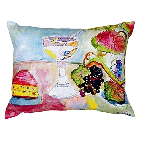 Betsy Drake NC104 16 x 20 in. Wine & Cheese No Cord Pillow
