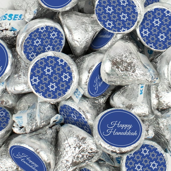 300 Pcs Hanukkah Candy Party Favor Kisses Chocolate (3 lb) - Star of David