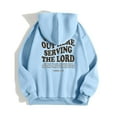 thumbnail image 3 of SIYUDAN Womens Sweatshirt Hoodies Trust in the Lord Hoodies Letter Print Hoodies Oversized Hoodies For Women Pullover Fall Clothes Women's Clothes, 3 of 5