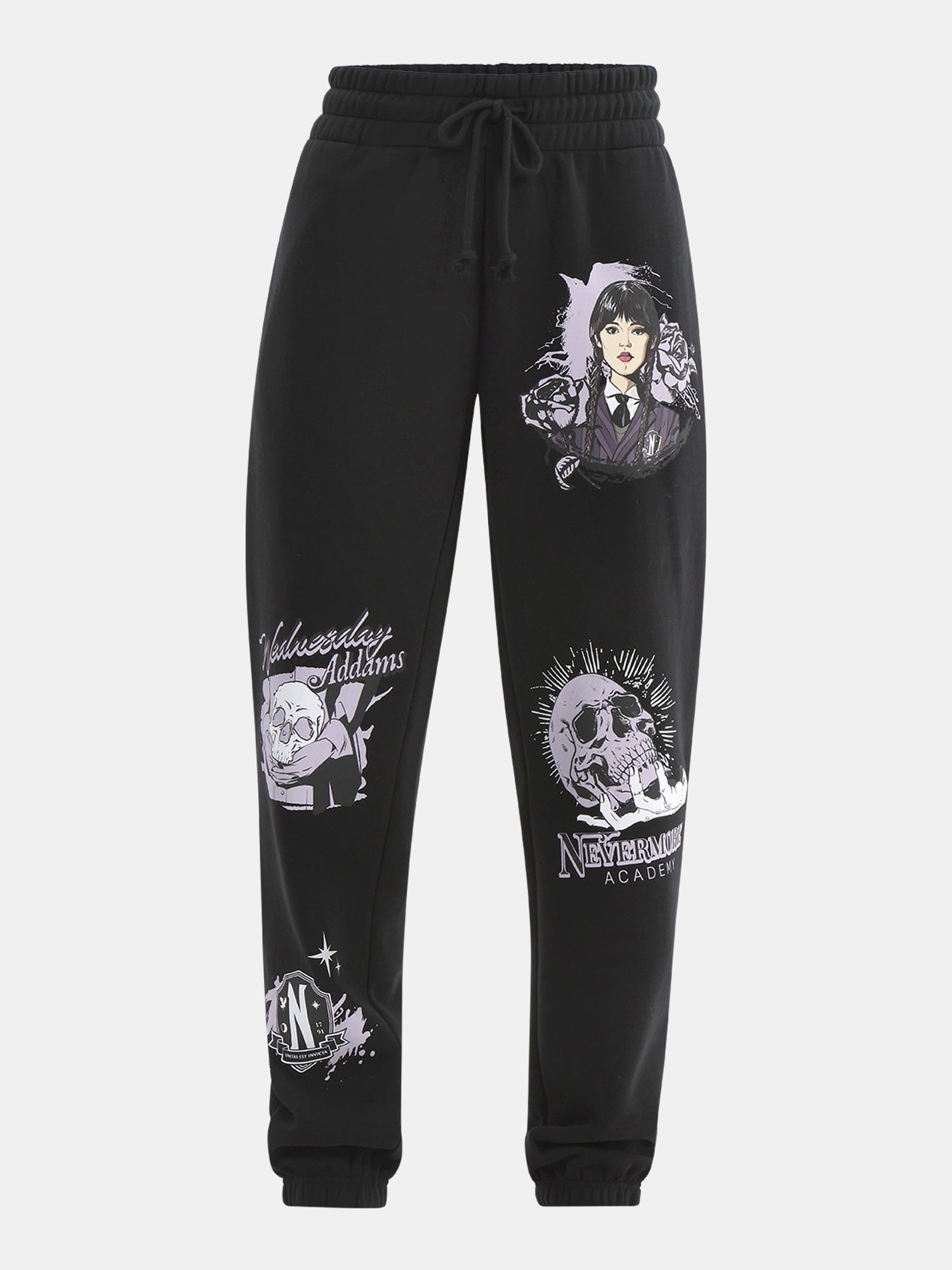 Wednesday Addams Women’s Graphic Print Joggers, Sizes XS-L