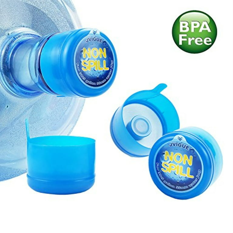 3 & 5 Gallon Water Jug Cap Replacement Non Spill Bottle Caps with Cap-Opener Anti Splash Peel Pack of 20
