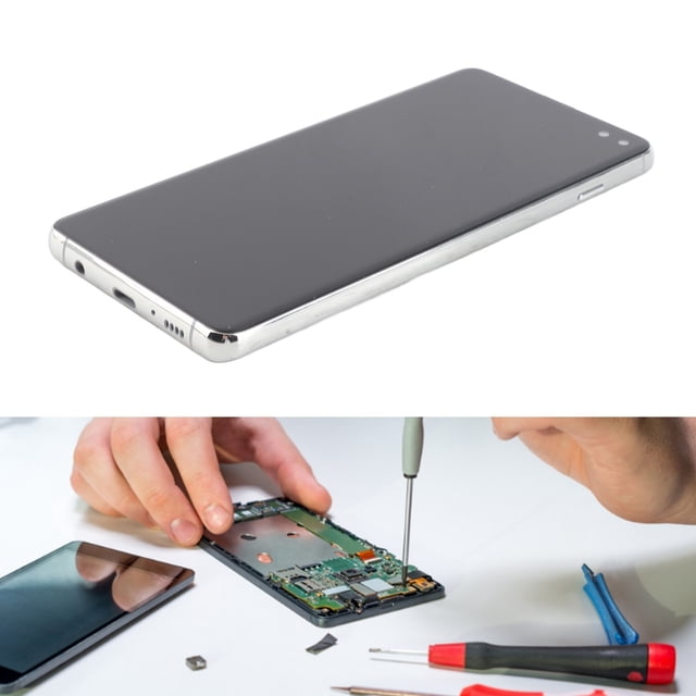Phone LCD Display Assembly, 6.4 Inch 3D Touch Digitizer Frame Full Assembly Repair Tool Kits for SM G975F, DS SM G975U G975W G975A