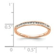 thumbnail image 2 of 14K Rose Gold Ring Band Diamond Round, Size 9, 2 of 2