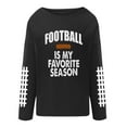 thumbnail image 2 of Baqcunre Hoodies For Women Women'S Monogram Printed Loose Round Neck Long Sleeve Sweatshirt Top Sweatshirt For Women Fall Clothes For Women 2023 Black M, 2 of 3