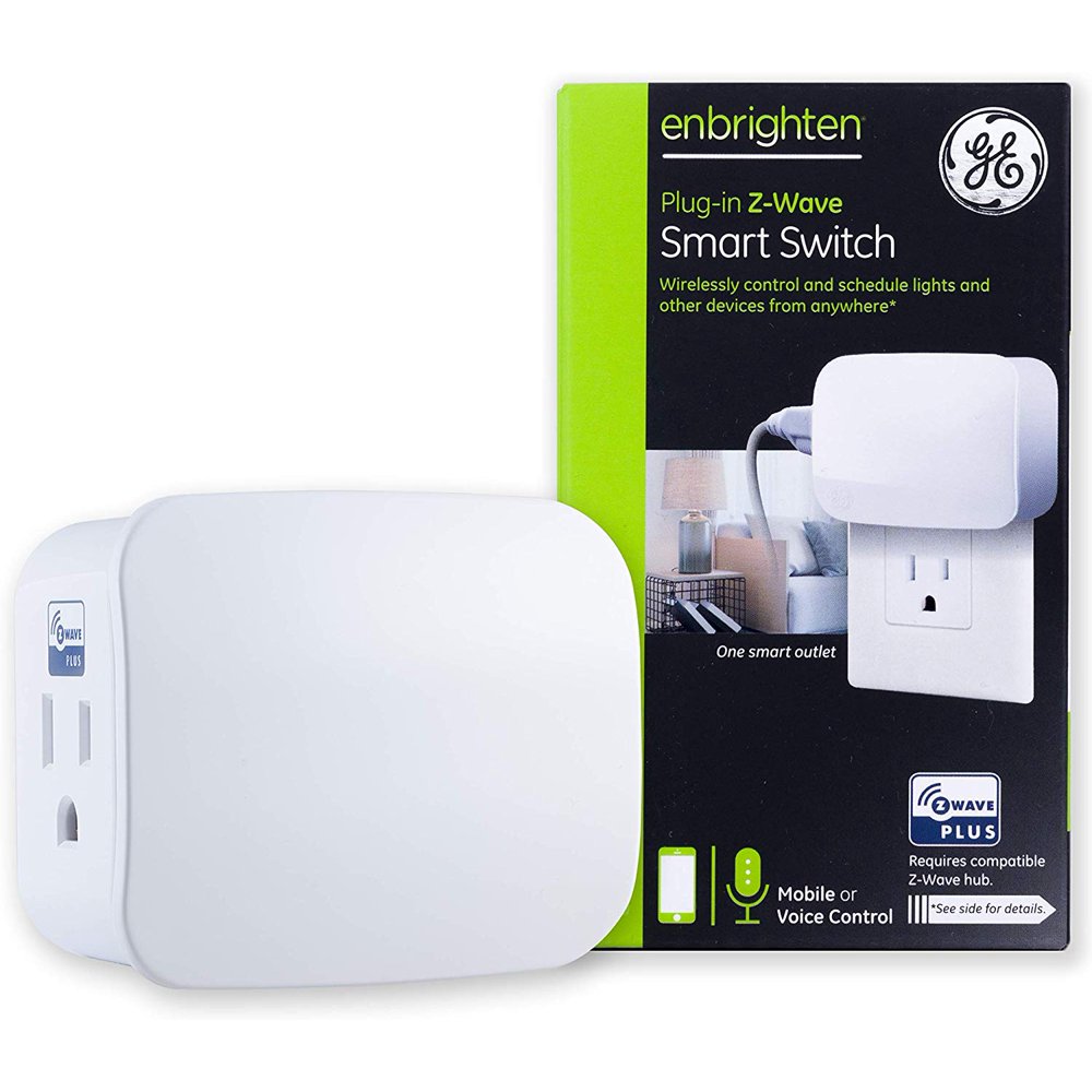 GE Enbrighten ZWave Plus 1Outlet PlugIn Smart Switch, ZWave Hub