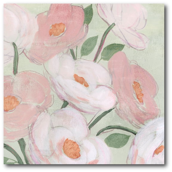 Pink Flowers Gallery-Wrapped Canvas Wall Art
