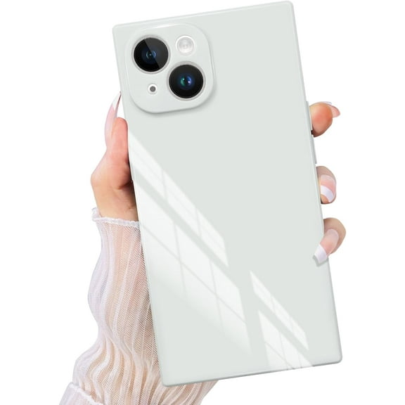 for iPhone 15 Plus Case for Women Soft TPU Edge - Support Wireless Charging & Full Lens Protection - Slim Shockproof Protective Phone Case Cover for iPhone 15 Plus White