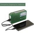 thumbnail image 4 of Portable Emergency Radio with Solar Panel, Hand Crank and Self-Charging USB Battery - Green, 4 of 5
