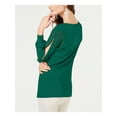 thumbnail image 2 of I.N.C Womens Illusion Surplice Pullover Blouse, Green, Medium, 2 of 2