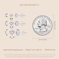 thumbnail image 3 of Moissanite Stud Earrings , 925 Sterling Silver White Gold Plated, Screw Back 4-Prong Design for Daily Wear, Wedding & Anniversary Gifts for Women & Men（Silver -1ct (6.5mm)）, 3 of 5