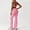 Hot Pink(Bras + Flared Pants), variant on PISONIC 2 Piece Workout Sets for Women, Camisole Square Neck Tops & High Waist Shorts, Gym Yoga Pilates Outfits