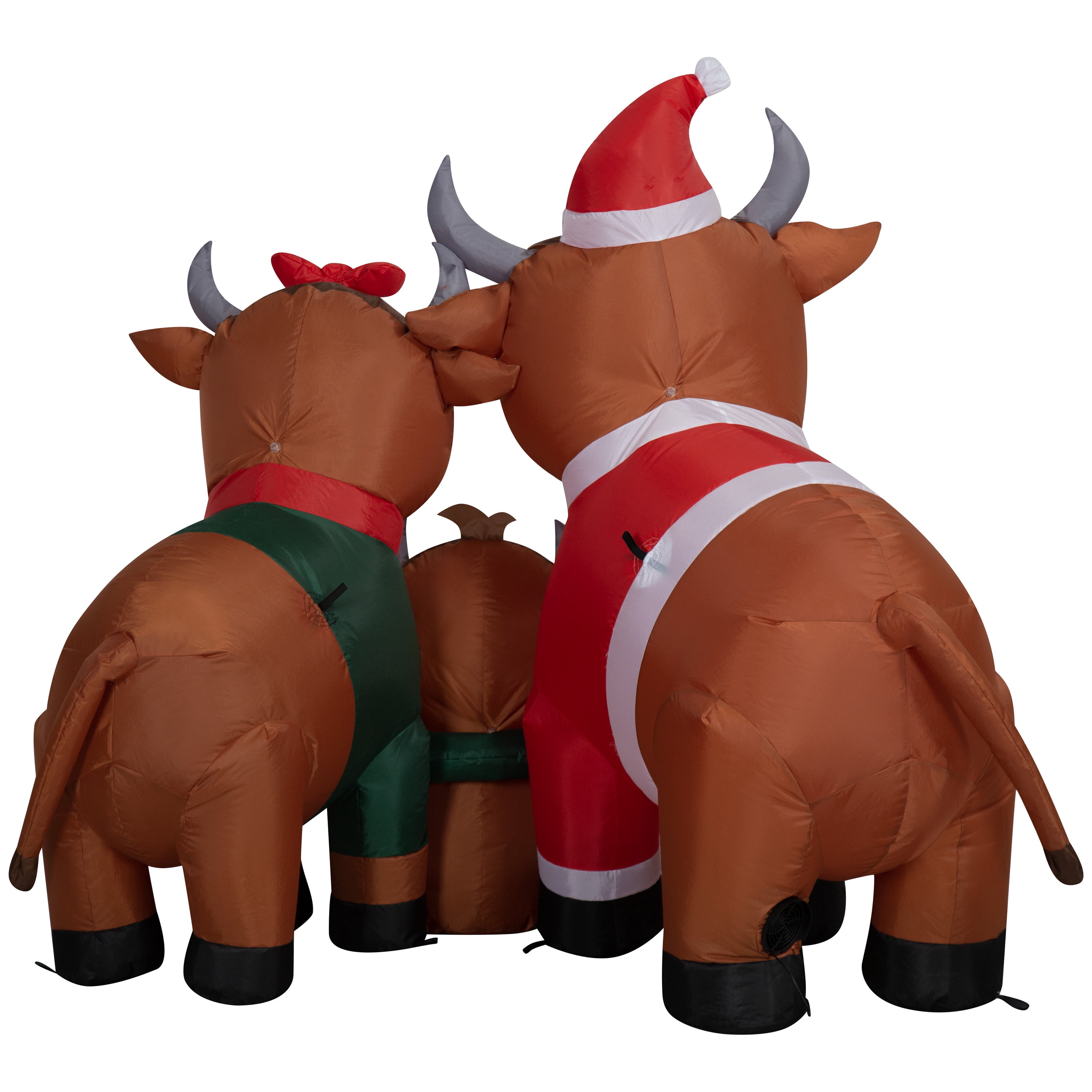 4.2 ft Highland Cow Family Christmas Airblown Yard Inflatable, Multicolor, by Holiday Time