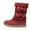 RED, variant on Girl's Kid's Cute Zipper Flat Heel Mid Calf Boot Shoes KLOVE RED Size 8