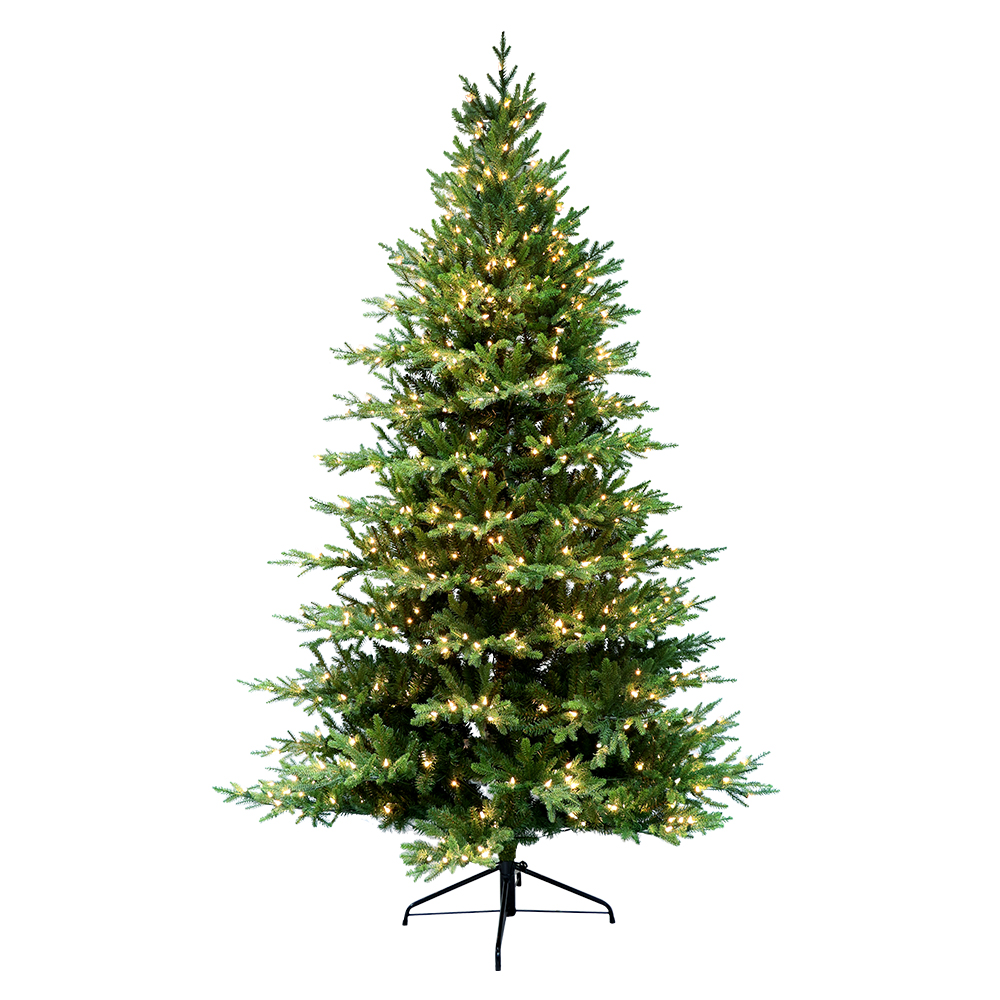 Puleo International 9 ft. Pre-Lit Balsam Fir Artificial Christmas tree with 1000 UL-Listed Clear 