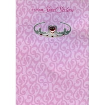 Designer Greetings Sweet Sixteen Pink Heart Gem on Silver Foil Tiara: 16th Birthday Card