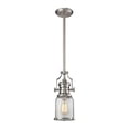 thumbnail image 1 of Elk Lighting Chadwick Pendant in Satin Nickel and Seeded Glass, 1 of 2