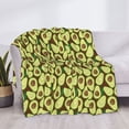 thumbnail image 3 of Rateoe Avocado Pattern Flannel Throw Blanket, Ultra-soft Blanket for Bed, Couch, Car, Hypoallergenic Anti-pilling blanket-, 3 of 6