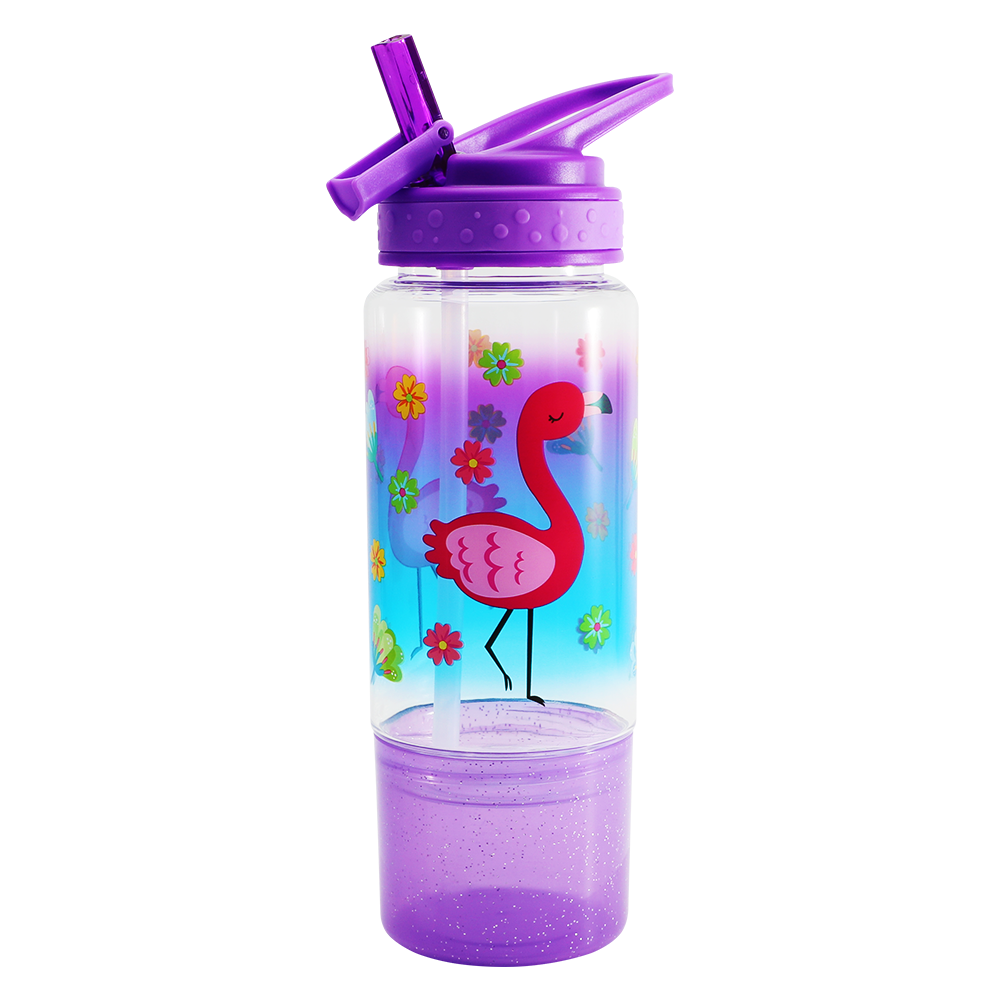 HomTune cute Water Bottle for School Kids girls, BPA FREE Tritan & Leak  Proof & Easy clean & carry Handle, 23oz 680ml (c