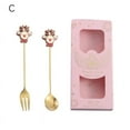 thumbnail image 1 of 2Pcs Christmas Spoon Fork Elk Christmas Tree Tableware Coffee Spoon Tea Spoon, 1 of 5