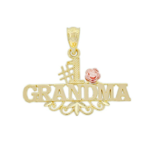 Charm America - Gold #1 Grandma Charm - 10 Karat Solid Gold