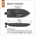 Classic Accessories Lunex RS1 Boat Cover, Fits Boats 17' 19' L x 102