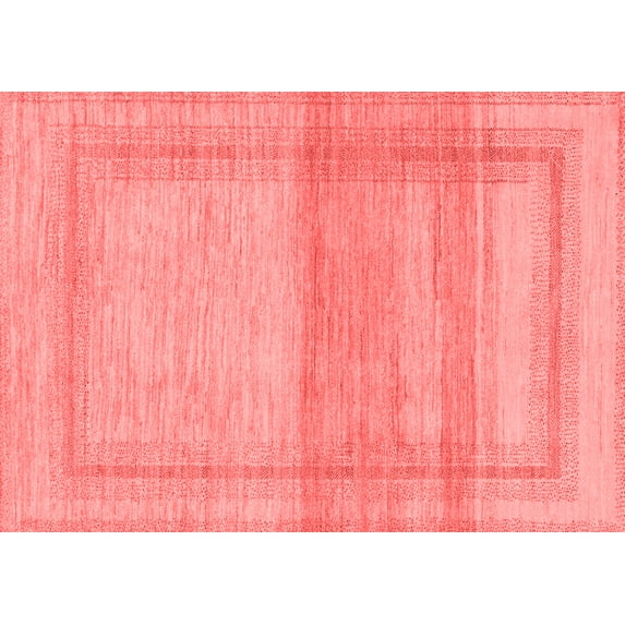Ahgly Company Machine Washable Indoor Rectangle Abstract Red Modern Area Rugs, 5' x 7'