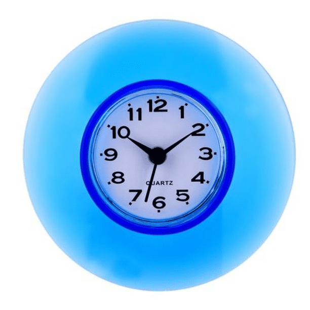 Mini Reloj De Pared Redondo, Reloj Con Ventosa, Decoración Impermeable Para El Baño Del Hogar Sweethay HA025399-02