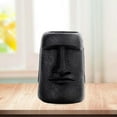 thumbnail image 2 of Easter Island Statue Ahu Ancient Monolith Decoration Accents Moai Head Sculpture for Bedroom Living room and home Office Desktop Ornaments - Black H, 2 of 8