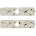 thumbnail image 2 of Coolnut Honey Flying Bee 2PCS Faucet Absorbent Mat Kitchen Faucet Sink Splash Guard Microfiber Cloth Faucet Splash Catcher Water Absorbent Mat, Faucet Mat for Kitchen Sink 14x5in, 2 of 7