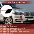 thumbnail image 3 of Tapa del gancho de remolque del parachoques del automóvil Unique Bargains Tapa del gancho No.51127363264 para BMW 428i 2014-2016 Plástico negro 1 Pcs Duradera, 3 of 7
