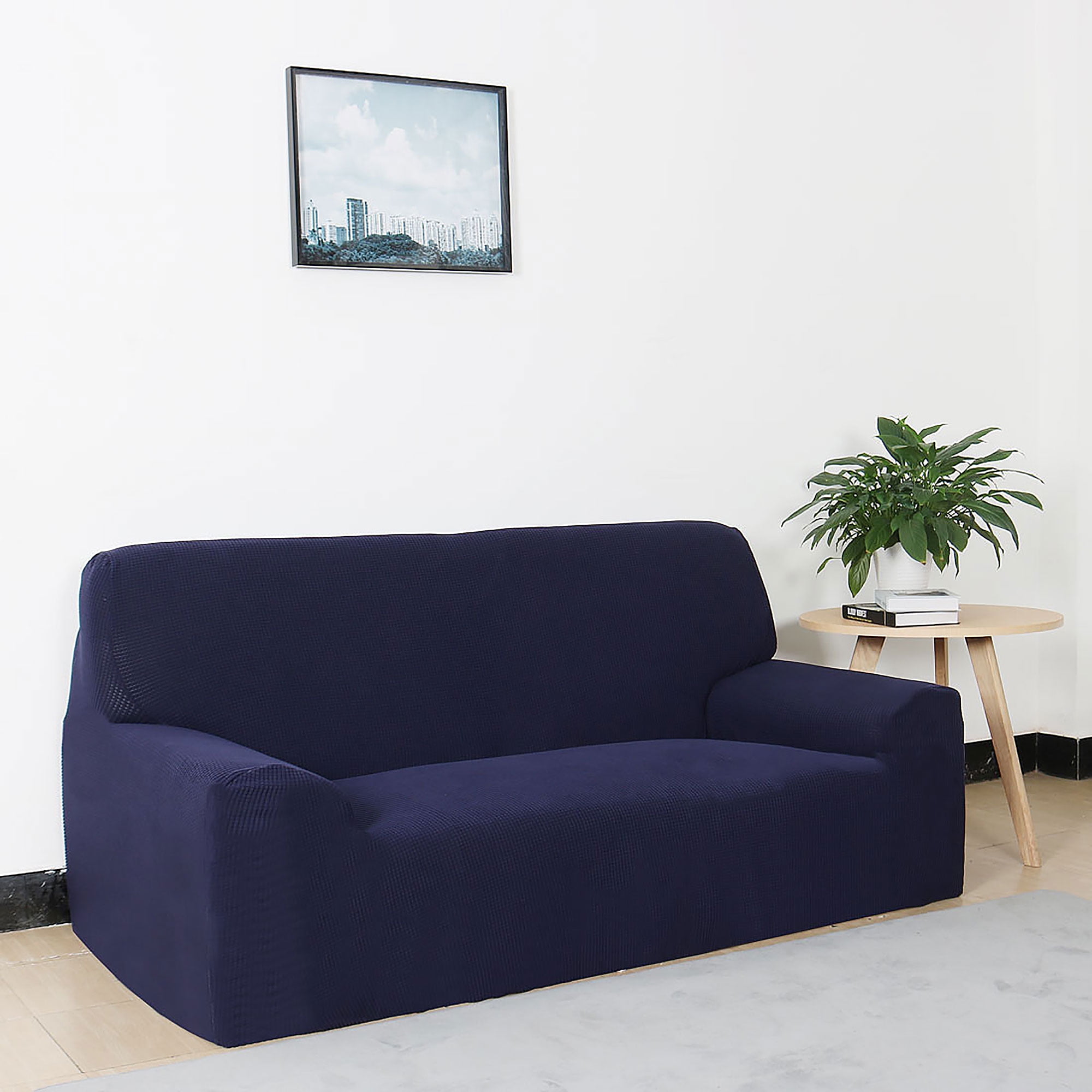 Piccocasa Jacquard Sofa Covers Strech Slipcover Couch Protector Navy
