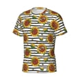 thumbnail image 3 of Yiaed Cute Sunflowers Print Mens Short Sleeve Tight Fit T-Shirt, Crewneck Casual Tee-Large, 3 of 5