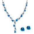 thumbnail image 2 of Ayyufe Fashion Jewelry Necklace Earring Set Acrylic Rose Pendant Stud Earrings Necklace Women Gift for Party Birthday, 2 of 10