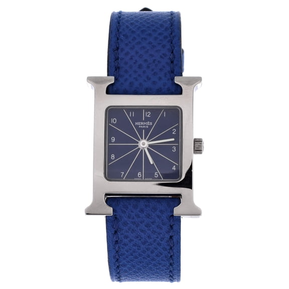 Pre-Owned Heure H Quartz Watch Stainless Steel and Leather 21 By Rebag