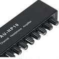 thumbnail image 2 of AU-HP10 10 Channel Headphone Headset Amplifier Audio Splitter DC 12-24V 20Hz-20KHz 12DB 16-600ohm 3.5mm Jack US PLUG, 2 of 7
