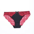 thumbnail image 2 of YWDJ Sexy Thongs for Women Lace Lightweight No Show Low Waist Hollowed Out Briefs Sexy Transparent Lace Underpants Red XL, 2 of 4