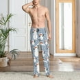thumbnail image 2 of Kdxio Happy Snowmen Snowfall Print Men's Sleep Pajama Pant Lounge Pants with Pockets-Medium, 2 of 6