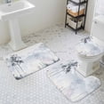 thumbnail image 3 of Fog Forest Bathroom Rugs Set Vintage Mountain Branch Tree Botanical Farmhouse Non Slip Absorbent Soft Bath Mats 3 Piece Set with Bathroom Rug, U-Shaped Floor Mat, Toilet Seat Cover Small Size, 3 of 9