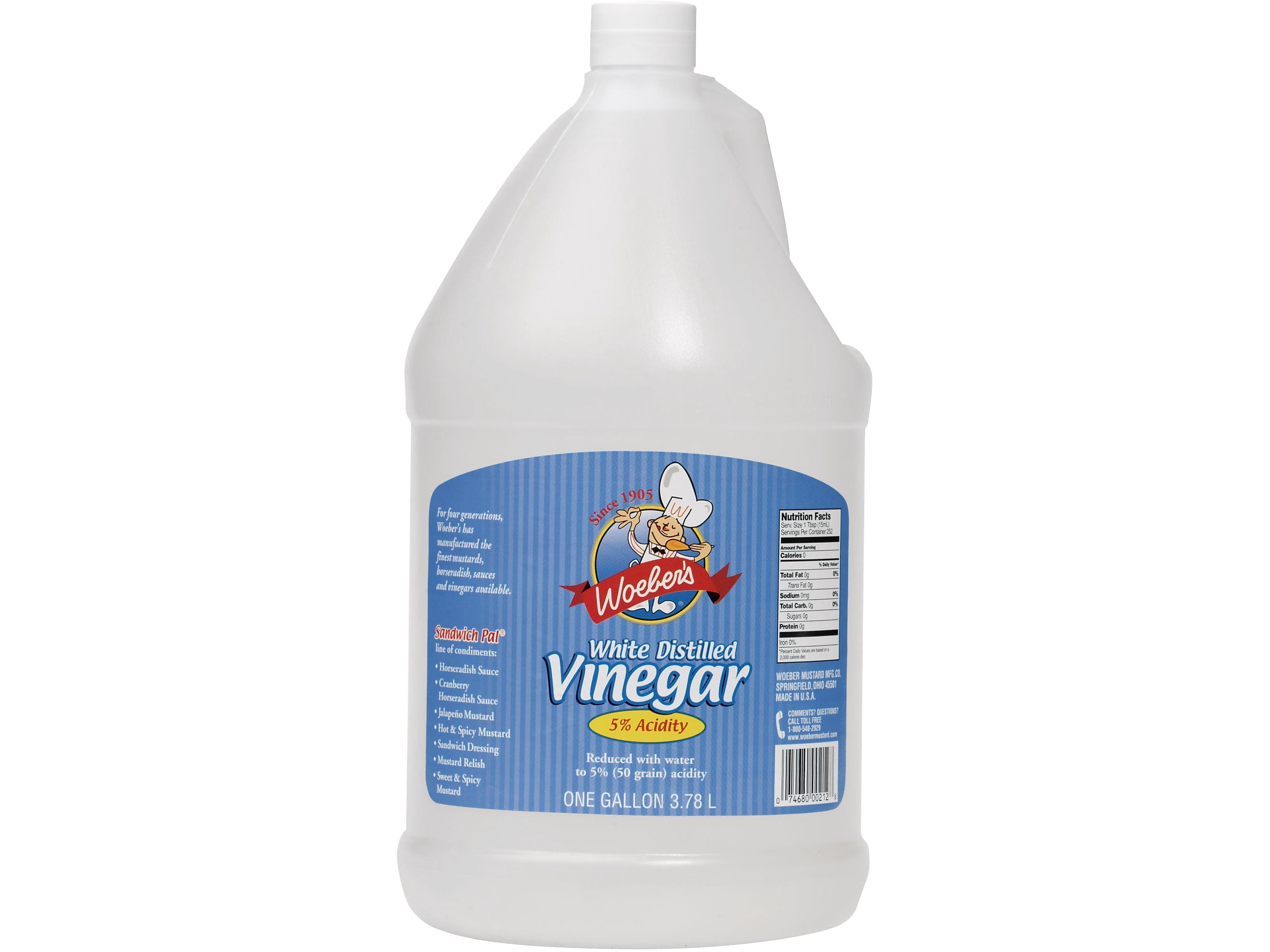 Woeber’s Woeber's 1 Gallon White Distilled Vinegar 6/Carton 220-01029