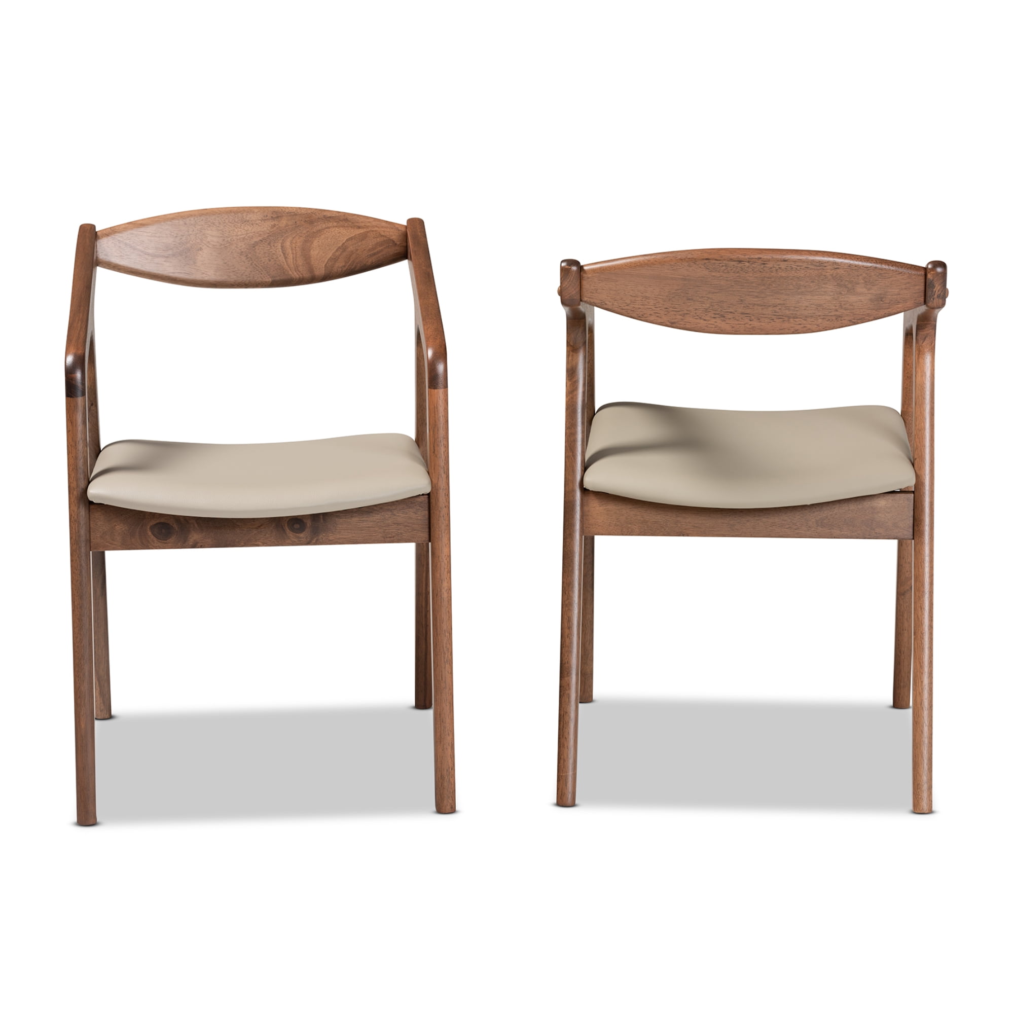 Baxton Studio Harland Dining Chair, Set of 2, Grey