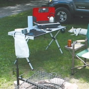 RIO Expandable Roll Top Camping Table with Zippered Carry Bag, Gray