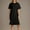 🔥 Black, variant on Sentmoon Summer Dress Comfy 2026 Solid Color Casual Dress Short Sleeve V Neck Beach Breathable Regular Fit Mini Dress Beach Supplies for Daily and Commute Yellow XL